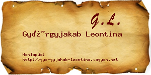 Györgyjakab Leontina névjegykártya